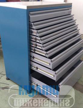 Шкаф за инструменти с неръждаемо покритие