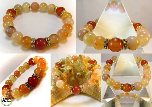 Дамска гривна от естествени камъни Карнеол – DM-2248