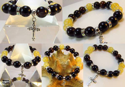 Дамска гривна от естествени камъни Ахат и Жадеит – DM-2254