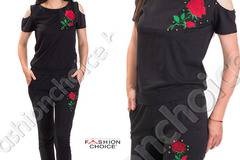 Красив дамски комплект от две части за лятото с роза