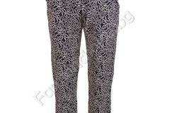 Летен фигурален дамски панталон с украсителна кожа