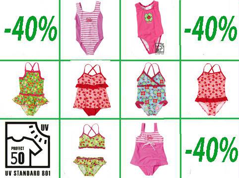 Намалени детски бански за момичета с 40%
