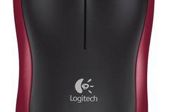 Безжична оптична мишка LOGITECH M185, Червена, USB