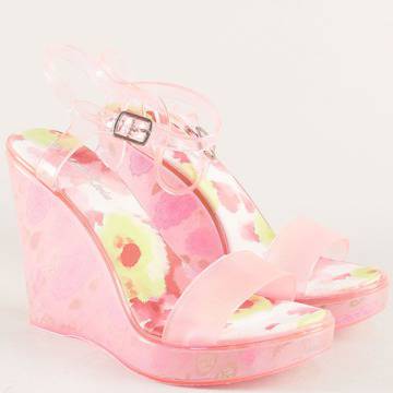 Дамски сандали на висока платформа в розов цвят m1608rz