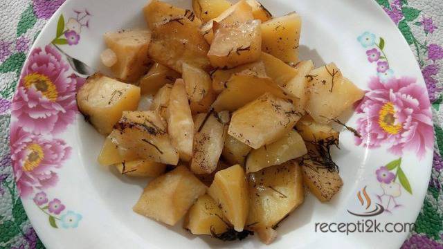 Ароматни картофи с копър и чесън