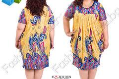 Дамска лятна рокля със страхотен принт в големи размери