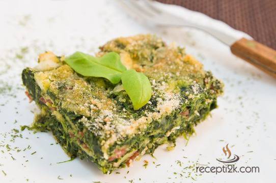 Суфле със спанак и бекон