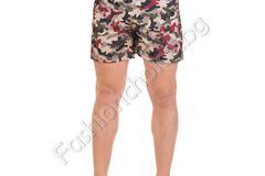 Мъжки къси панталони тип шорти в актуален камуфлажен десен