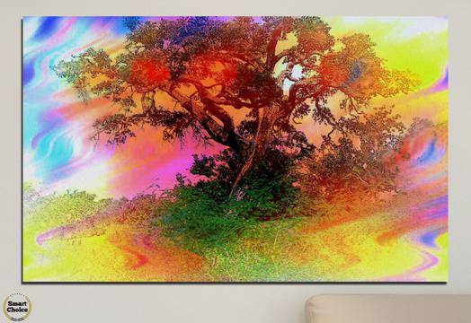 Картина пано за стена от 1 част – Приказно рисувано дърво – HD-547-1