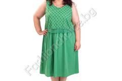 Елегантна макси рокля с акцент дантелена платка