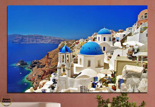 Картина пано за стена от 1 част с изглед от гръцки остров – HD-141-1