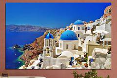 Картина пано за стена от 1 част с изглед от гръцки остров – HD-141-1