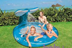 Intex Детски басейн с пръскалка Кит Детски надуваем басейн 57435NP – WHALE SPRAY POOL