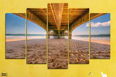 Декоративно пано за стена от 5 части с летен пейзаж под мост – HD-573