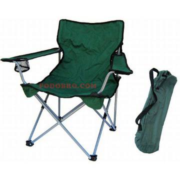Туристически стол с облегалка, подлакътник и поставка за чаша сгъваем
