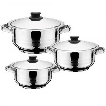 Комплект тенджери Begonya Mylenium с капак, 3 бр, 14 cм, 16 cм, 18 cм