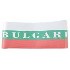 Перфорирано фолио за автомобини стъкла в цветовете на българския трикольор и надпис Bulgaria