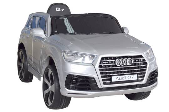 Сив лицензиран акумулаторен джип с меки гуми Audi Q7/ 2017г.