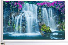 Картина пано за стена от 1 част с изображение на скалист водопад – HD-234-1