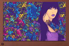 Картина пано за стена от 1 част – Импресия в лилаво – HD-724-1