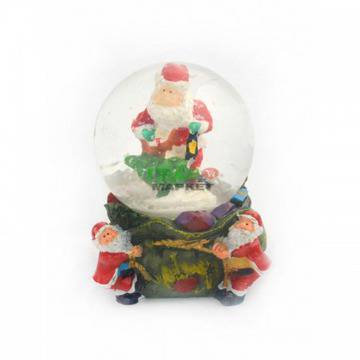 Светещо преспапие с Дядо Коледовци с чувал