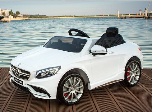 Лицензирана акумулаторна кола Mercedes S63 AMG – бял цвят 2016