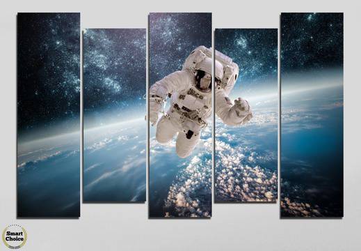 Декоративно пано за стена от 5 части – Поздрав от Космоса – HD-726