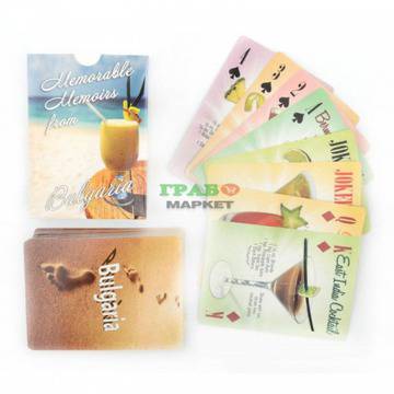 Сувенирни карти за игра с коктейли и техните рецепти