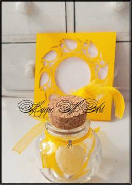 Покана за сватба с лалета жълто 1025