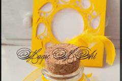 Покана за сватба с лалета жълто 1025