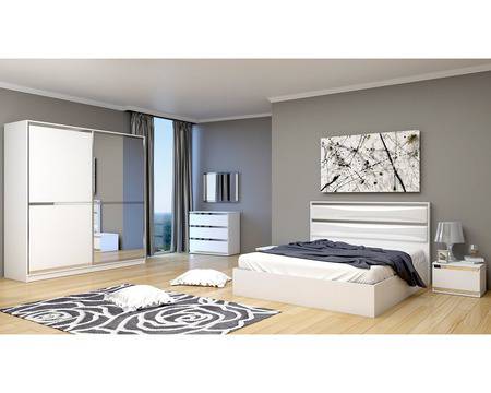 Спален комплект Бренда (бял гланц)…