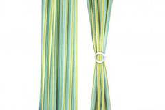 Комплект 2 пердета Heinner Home, Памук, 140×270 см, Зелено райе