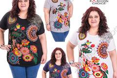 Цветна макси туника с цветя в шест свежи нюанса