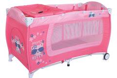 Детска кошара на две нива DANNY Pink Kitty (Розова)