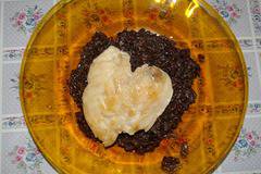 Пилешко филе с гарнитура от черен ориз