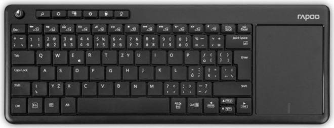 RAPOO K2600 безжичнa мини клавиатура с тъчпад сива артикул RAPOO-16943