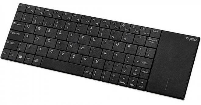 RAPOO E2710 безжична мултимедийна клавиатура с тъчпад черна кирилизирана артикул RAPOO-16179