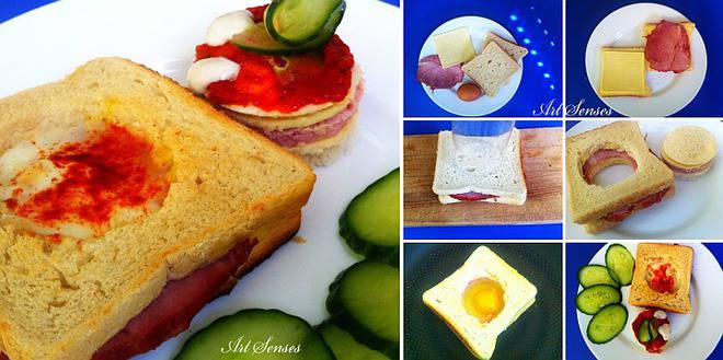 Бърза, лесна и вкусна закуска с шунка и яйце