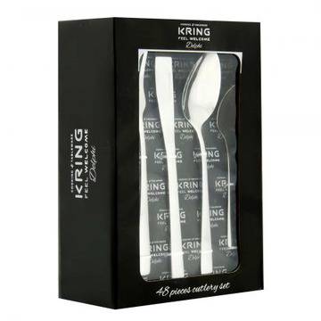 Комплект прибори Kring Delphi Calypso, 48 части, Неръждаема стомана