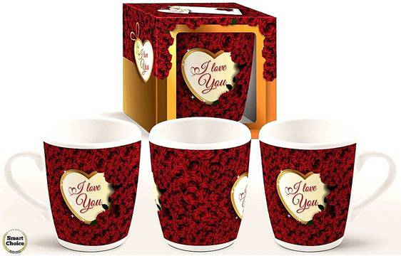 Романтична чаша за кафе с рози – I love you. Модел A-5013