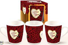 Романтична чаша за кафе с рози – I love you. Модел A-5013