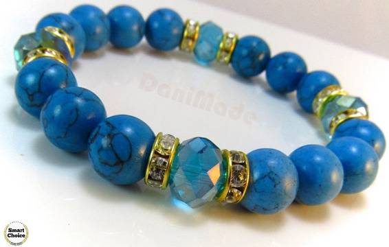 Дамска гривна от естествени камъни Тюркоаз – DM-2299