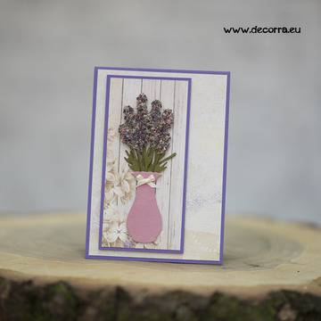 1115-РР. Поздравителна картичка Лавандулов букет