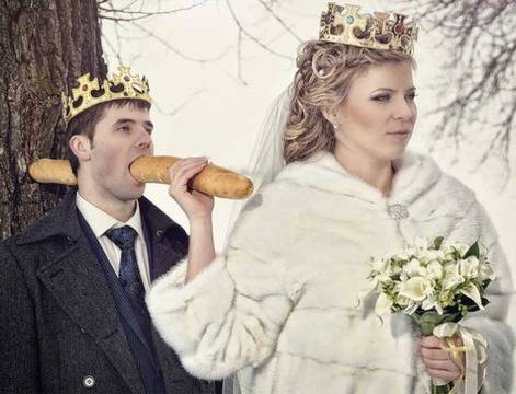 15 напълно откачени сватбени снимки от Русия