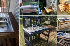 Градинска мивка от палети