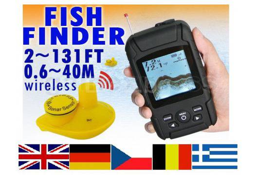 Влагоустойчив безжичен сонар за риболов с обхват 180m