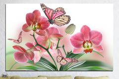 Картина пано за стена от 1 част – Рисувана розова орхидея – HD-365-1