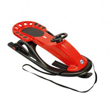 KHW Двуместна шейна с кормило – пластмасова Snow Future/ червен цвят