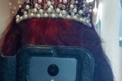 Дизайнерска корона перли и кристали White Queen