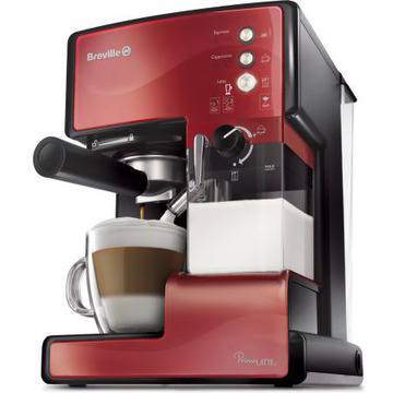 Еспресо машина Breville Prima Latte VCF046X-01, Функция разпенване на млякото, Функция Cappuccino, Самопочистване, 15 бара,…